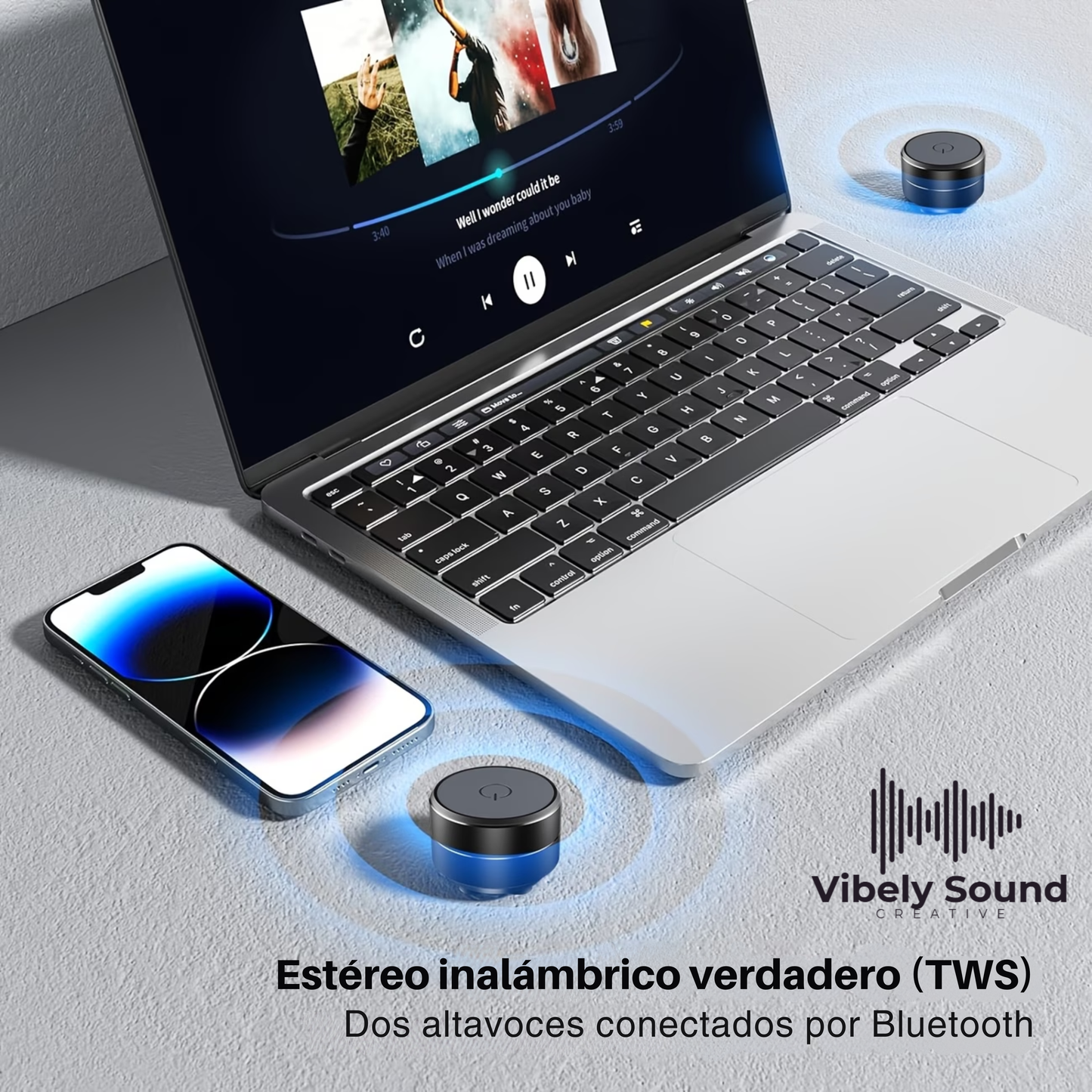 Mini altavoz portátil con Bluetooth